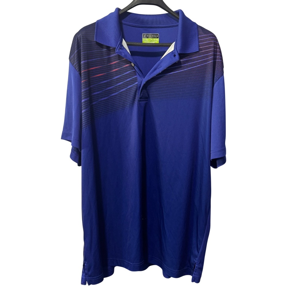 PGA Tour men's blue‎ golf shirt Blue size XXL